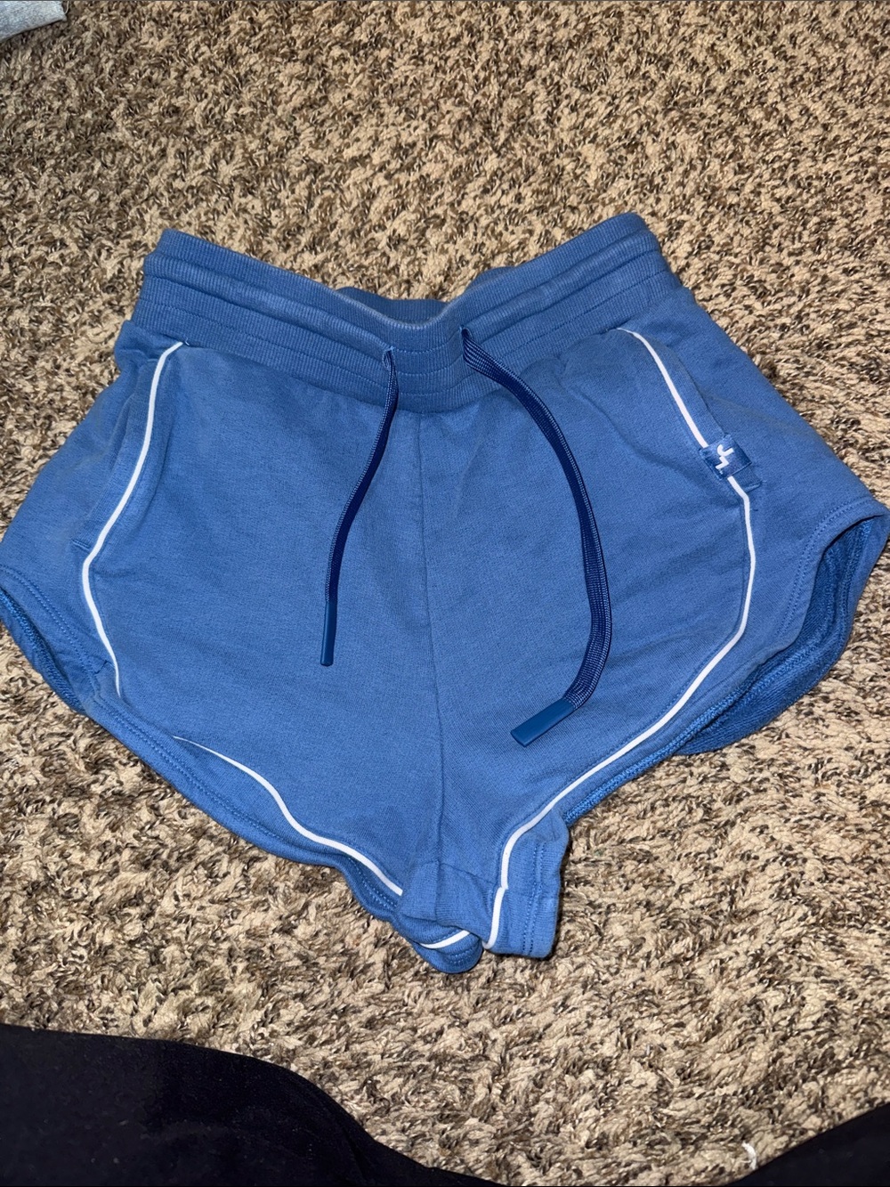 JoyLab Blue Women's Athletic Shorts with White Piping